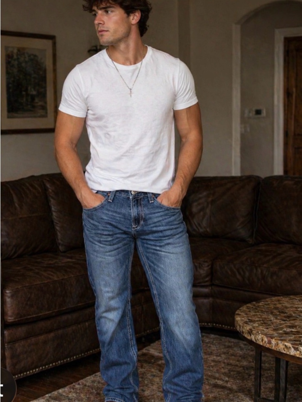 Ariat M7 rocket  Blue Boot Jeans